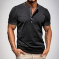 thumbnail image 2 of Besolor Men's Short Sleeve Shirts Summer Classic Button up Basic Tee Shirt Casual Crew Neck Athletic Tops, 2 of 7