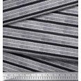 thumbnail image 2 of Soimoi Moss Georgette Fabric Stripe Block Printed Craft Fabric by The Yard 42 Inch Wide, 2 of 3