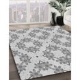 thumbnail image 3 of Ahgly Tapis de Zone Carré Transitionnel Gris Canon Lavable en Machine, 8 Pieds Carré, 3 of 7