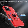 thumbnail image 4 of [PST] iPhone 15 Pro Max Ring Case, Dual Layers Heavy Duty Magnetic Hard Kickstand Case with Ring Stand, 4 of 5