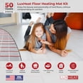 thumbnail image 4 of LuxHeat 25 Sqft Mat Kit, 120v Electric Radiant Floor Heating System for Tile & Laminate. Floor Heat Kit Includes Heating Mat, Alarm, UTN4 OJ Microline Non Programmable Thermostat w/GFCI & Sensor, 4 of 4