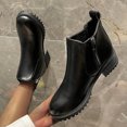 thumbnail image 2 of Chaussures Décontractées Confortables pour Femmes à Bout Rond avec Fermeture Éclair, Unies, Bottines à Talon Moyen Confortables, 2 of 9
