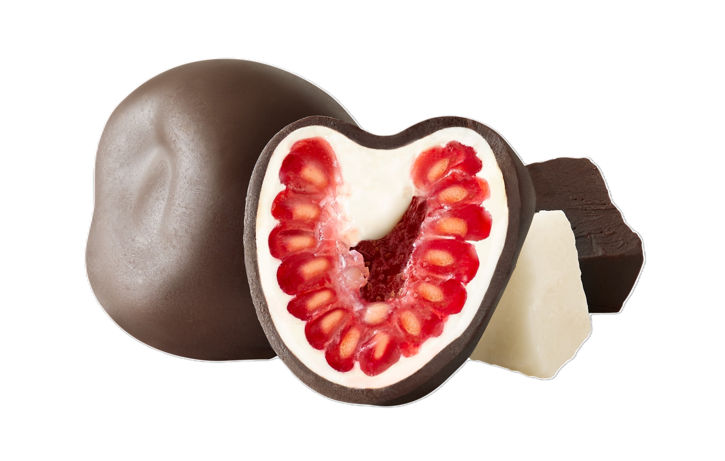 TruFru Frozen Raspberries in White & Dark Chocolate, 170g