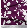 thumbnail image 2 of Soimoi Tissu Viscose Georgette Feuilles & Floral Imprimé Artistique 1 Yard 42 Pouces de Large, 2 of 5