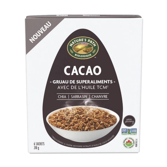 Nature's Path Organic Cacao Gluten Free Oats 210g Box