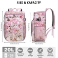thumbnail image 2 of Retro Floral Rustic Print Backpack Cooler - 20L Leakproof & Easy to Clean, Ideal for Students and Families, 2 of 6