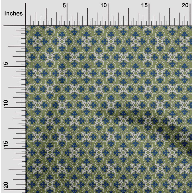 oneOone Viscose Chiffon Fabric Floral Block Print Fabric BTY 42 Inch Wide