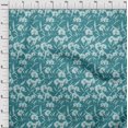 thumbnail image 3 of oneOone Rayonne Vert Sarcelle Tissu Floral Tissu pour Robe Tissu Imprimé Tissu au Mètre 56 Pouces de Large, 3 of 4