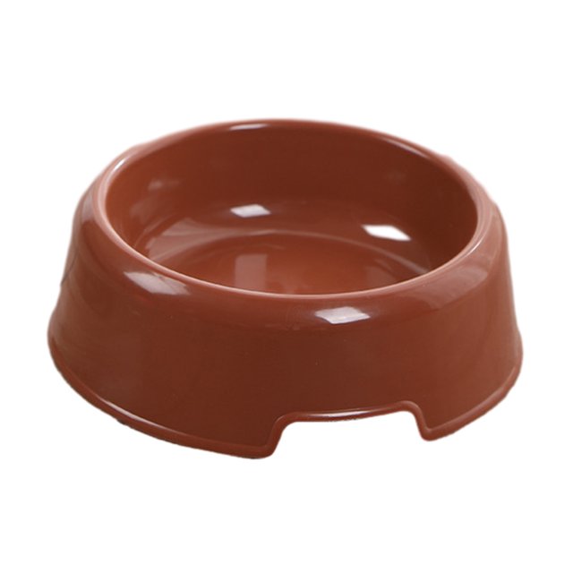 Transemion Cute Cat Bowl For Small Pets Easy To Clean And Practical Safe And Non-toxic Plastic Dog Bowls coffee 1Set