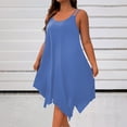 thumbnail image 1 of Ounisa Robe Camisole Midi Fluide Sans Manches à Encolure Dégagée et Ourlet Asymétrique pour Femme Grande Taille, 1 of 8