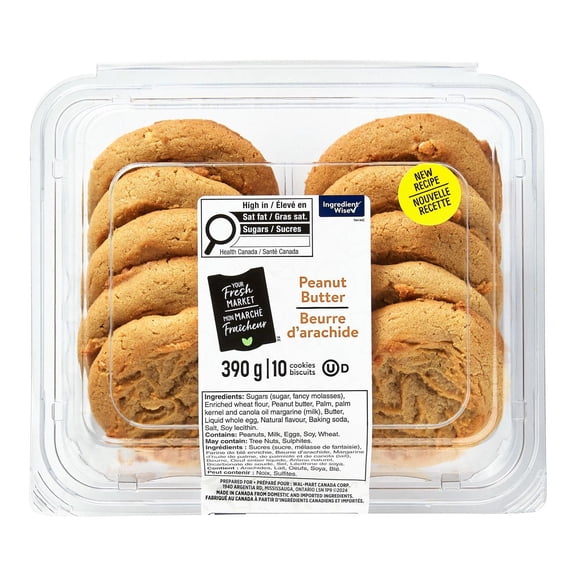 Your Fresh Market Peanut Butter Cookies, 10 cookies, 390 g total