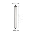thumbnail image 2 of Uxcell Rouleau de Transport en Acier Inoxydable à Gravité Extrémité Galvanisée Argent 1.5"x20 Pouces, 2 of 5