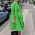 thumbnail image 4 of CEHVOM Robe Longue Maxi pour Femmes, Mode, Col Rond, Manches Longues, Décontractée, avec Poches, Unie, en Solde, 4 of 7