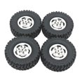 thumbnail image 1 of lionlar 4 Pieces RC Car Wheels and Tires RC Tires with Wheel Rim,Replace RC Upgrade Part Argent, 1 of 9