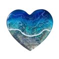 thumbnail image 1 of WabiNook​ Handmade Ocean Glass Heart Ornament Mini Beach Decor for Friends 1 PC,Dark Blue, 1 of 4