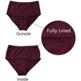 thumbnail image 3 of Womens Siwm Shorts Bikini Briefs Ruched Tummy Control Swimsuit Bottoms, 3 of 6