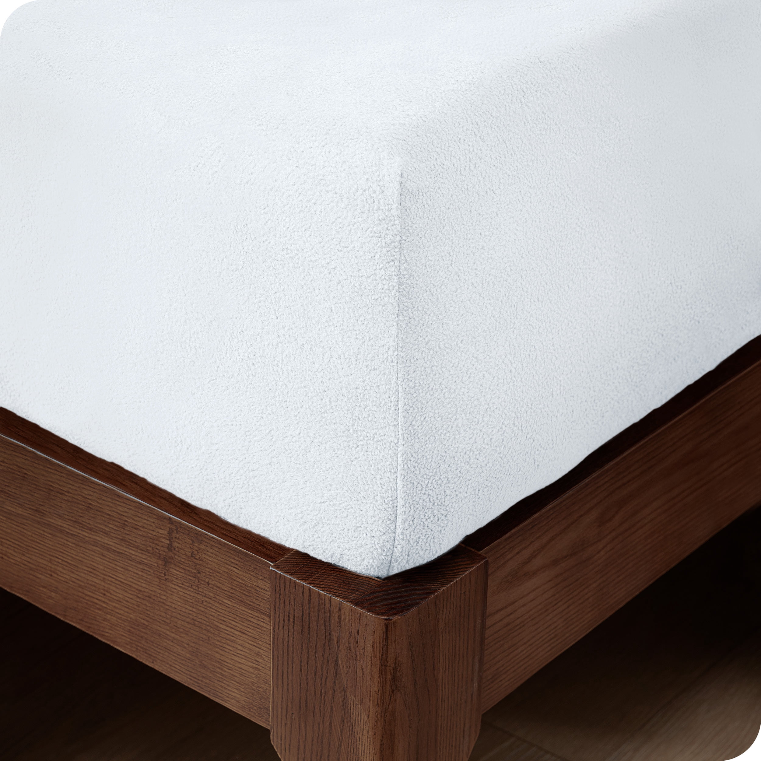 Bare Home Drap-Housse en Molleton Douillet - Molleton Polaire Ultra Moelleux - Drap à Poche Profonde - Lit Simple, Blanc