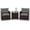 Grey, variant on Costway 3PCS Patio Rattan Furniture Set Cushioned Conversation Set Sofa Turquoise