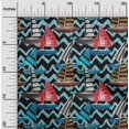 thumbnail image 2 of oneOone Polyester Spandex Aqua Blue Fabric Beach Sewing Material Print Fabric By The Yard 56 Inch Wide, 2 of 4