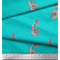 thumbnail image 2 of Soimoi Poly Georgette Fabric Floral Block Print Sewing Fabric Yard 42 Inch Wide, 2 of 3