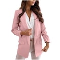 thumbnail image 2 of TIMIFIS Womens Casual Blazers Open Front Long Sleeve Work Office Jackets Blazer-PinksFall/Winter, 2 of 6