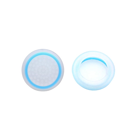 2Pcs Joystick Couvercle Lumineux Rond Forme Protecteur Silicone Souple Étui pour Ps4/pour Ps5/pour Xbox Un/pour 360-Bleu