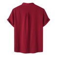 thumbnail image 3 of Birdeem Chemise Décontractée Homme à Manches Courtes avec Boutons, Col Montant, pour la Plage, 3 of 9
