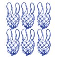 thumbnail image 1 of EeaseCA 6 Pcs Sac de Basketball Robuste à Cordon, Filet en Maille de Ballon en Nylon, Porte-Soccer, Sac de Rangement à Cordon, Poche de Basketball (Bleu), 1 of 7