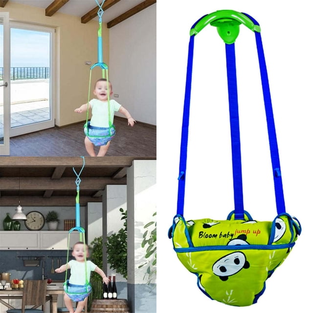 Binwennn Baby Swing R For Door Inf Doorway With Adjustable Strap Bouncing Swing For Toddlers 6 24 Months Adult Trampoline with Handlebar 7' Trampoline with Slide 5ft Kids Trampoline with Enclosure Net