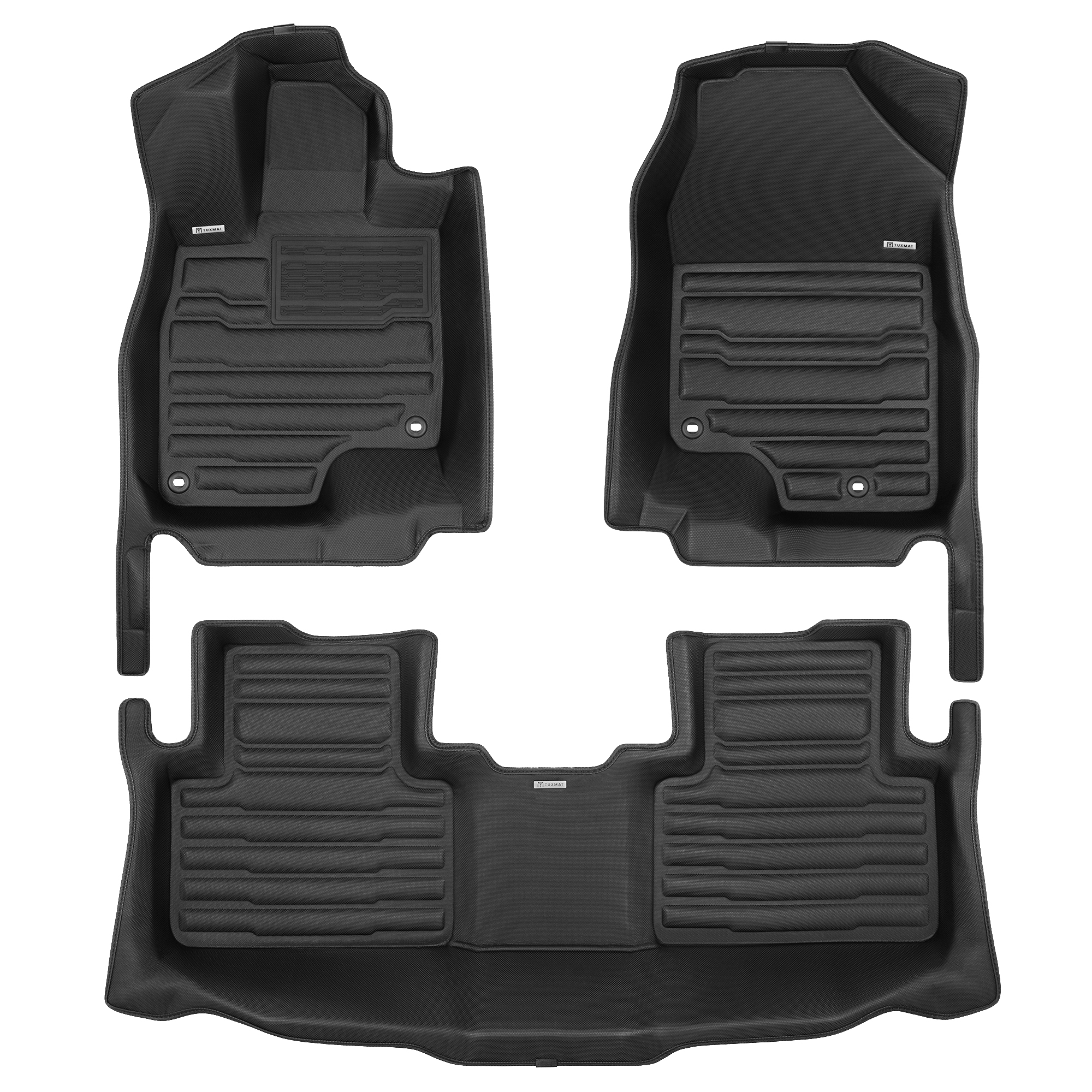 TuxMat - For Acura RDX 2019-2027 Models - Custom Car Mats - Maximum Coverage, All Weather, Laser Measured - This Full Set Includes 1st and 2nd Rows