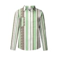 thumbnail image 4 of Cameland Blouses Mode pour Femmes Col en V Rayé Manches Retroussables avec Poche Chemise Ample, 4 of 6