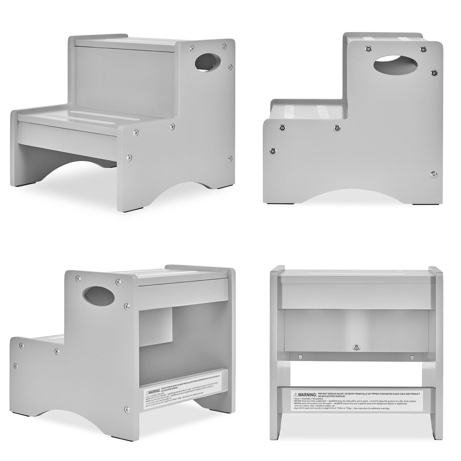 Dream On Me Little Steps Step Stool / Base antidérapante / Tabouret marchepied polyvalent pour enfants / Tabouret solide et robuste pour enfants