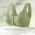 thumbnail image 2 of HBFAGFB Padded Bras for Women Front Button Built-In Bra Breathable Comfortable Underwear Green Size L, 2 of 7