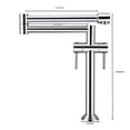 thumbnail image 4 of Solid Brass Hot&amp;Cold Pot Filler Tap Deck Mounted Kitchen Faucet Brushed Golden ,High Water Flow Rate, 4 of 7