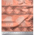 thumbnail image 1 of Soimoi Tissu Poly Georgette Imprimé Floral & Éléphant au Mètre 52 Pouces de Large, 1 of 3