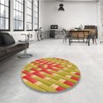 thumbnail image 4 of Ahgly Company Tapis d'Intérieur Rectangulaire de Style Transitionnel, Lavable à la Machine, Brun Doré Jaune, 4 Pieds x 6 Pieds, 4 of 7
