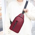 thumbnail image 1 of Zenithome Sac à Bandoulière Compact pour Hommes et Femmes, Sac de Poitrine et d'Épaule à Sangle Ajustable, Sac de Jour Léger de Voyage avec Port pour Écouteurs, Convient à la Tablette et aux Essentiels, 1 of 6