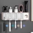 thumbnail image 4 of LSLJS Toothbrush Holders for Bathrooms, Toothbrush Holder Wall Mounted with Toothpaste Dispenser,With Toothbrush Cup,Tray Bathroom Toothbrush Toothpaste Dispenser, Toothbrush Holder, 4 of 6