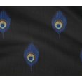 thumbnail image 4 of oneOone Cotton Flex Fabric Peacock Feather Ikat Print Fabric By Yard 40 Inch Wide, 4 of 4