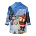 thumbnail image 5 of Pompotops Chemise à Manches Longues pour Hommes avec Boutons, Imprimé Père Noël, Col Rabattu, en Solde, 5 of 5