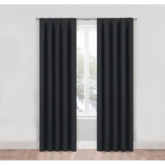 Mainstays 100% Blackout 63" Window Curtains Panel Pair