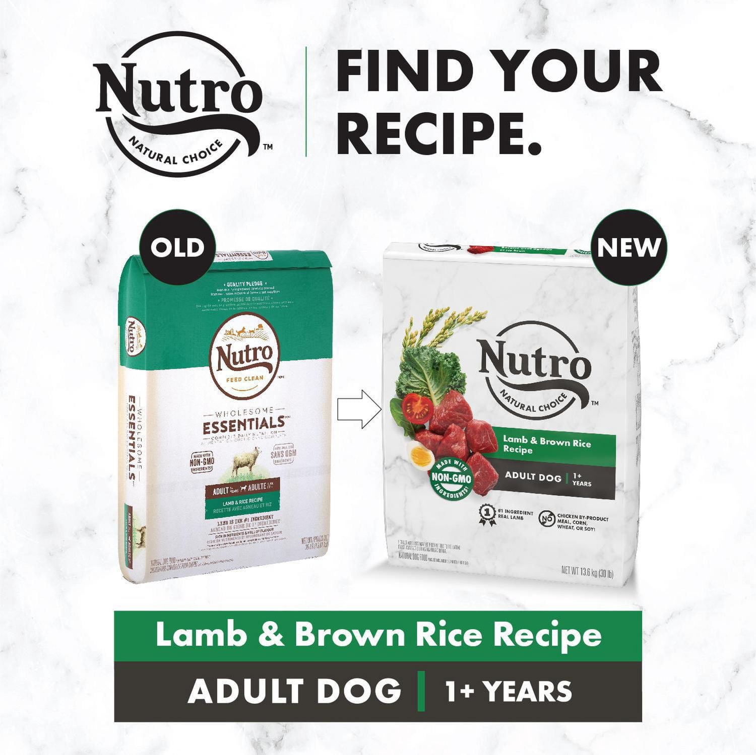 Nutro Natural Choice Chiot de Grande Race Recette à l'Agneau et au Riz Brun Nourriture Sèche pour Chiens 30lbs