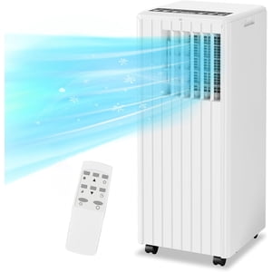 8,000 BTU Portable Air Conditioners for Rooms up to 350 Sq.Ft, 3-IN-1 Portable A/C Unit, Dehumidifier and Fan with Digital Display, Remote Control, Window Installation Kit, 24 Hour Timer & Sleep Mode