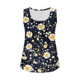 thumbnail image 4 of UPPADA Camisoles Mignonnes pour Femmes Tendance Col Rond à Fleurs Hauts d'Été Sans Manches Blouses Chic Décontracté Débardeurs Graphiques Noir,m, 4 of 5