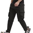 thumbnail image 2 of UVEASISHA Pantalon Cargo en Jean pour Homme, Pantalon Tactique pour Homme Léger Décontracté de Randonnée et d'Entraînement, Pantalon d'Extérieur à Multiples Poches pour le Camping, Soldes du Jour Aujourd'hui, Noir, TG, 2 of 9