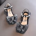 thumbnail image 4 of RXIRUCGD Chaussures Mode Été Sandales Filles Robe Performance Chaussures de Danse Paillettes Perle Maille Nœud Boucle Chaussures de Princesse, 4 of 5