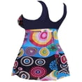 thumbnail image 4 of EYIIYE Maillot de Bain pour Femme Grande Taille Imprimé, Plissé, Été, 4 of 4