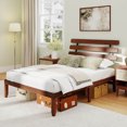 thumbnail image 2 of Costway 15.5 Inch Queen Size Bed Frame with Retro Headboard &Under-Bed Storage Space, 2 of 10