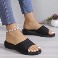 thumbnail image 1 of LSLJS Womens Flat Sandals Women's Foreign Trade Plus-size Casual Wedge-shaped Solid Color Fish Mouth Slippers, 1 of 7