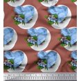 thumbnail image 1 of Soimoi Poly Georgette Fabric Tropical Flower & Heart Printed Fabric 1 Yard 42 Inch Wide, 1 of 3